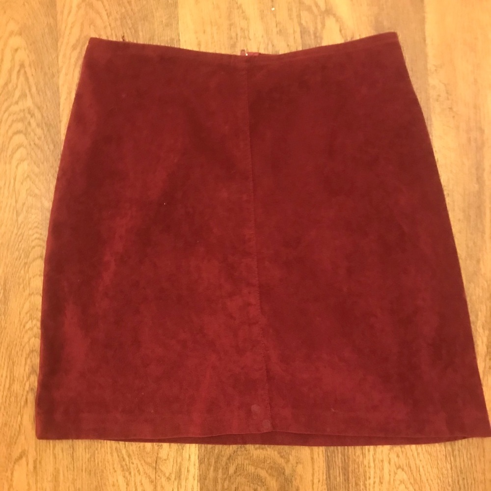 Vintage Burgundy suede skirt